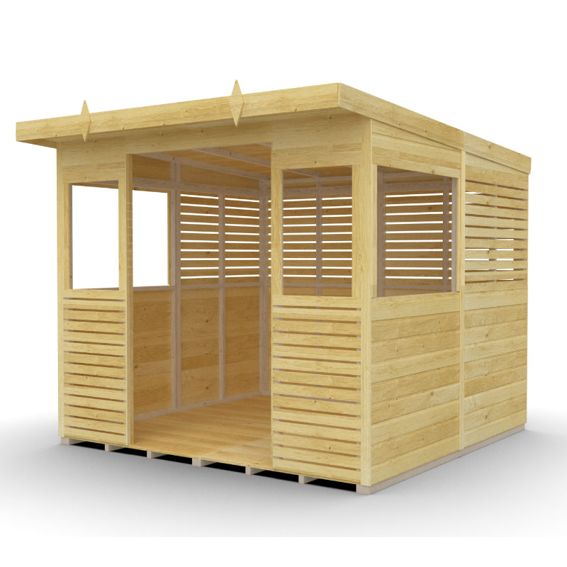 Holt 8' x 8' Pressure Treated Outdoor Kitchen Barbecue Shelter | Sheds.co.uk