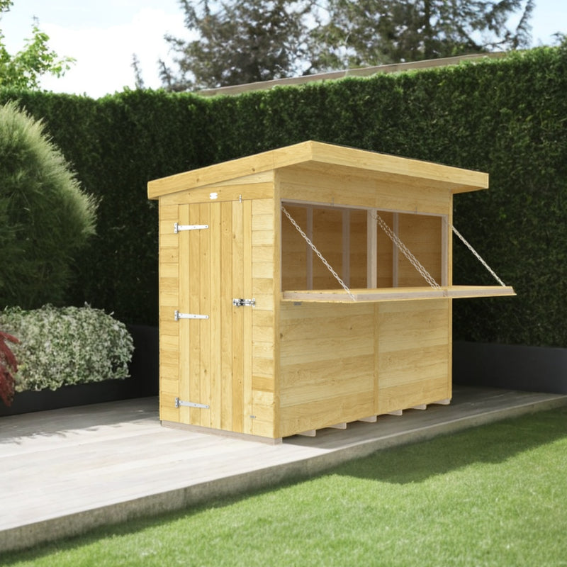 Holt 8' x 4' Pressure Treated Shiplap Garden Bar Shed With Serving Hatch | Sheds.co.uk