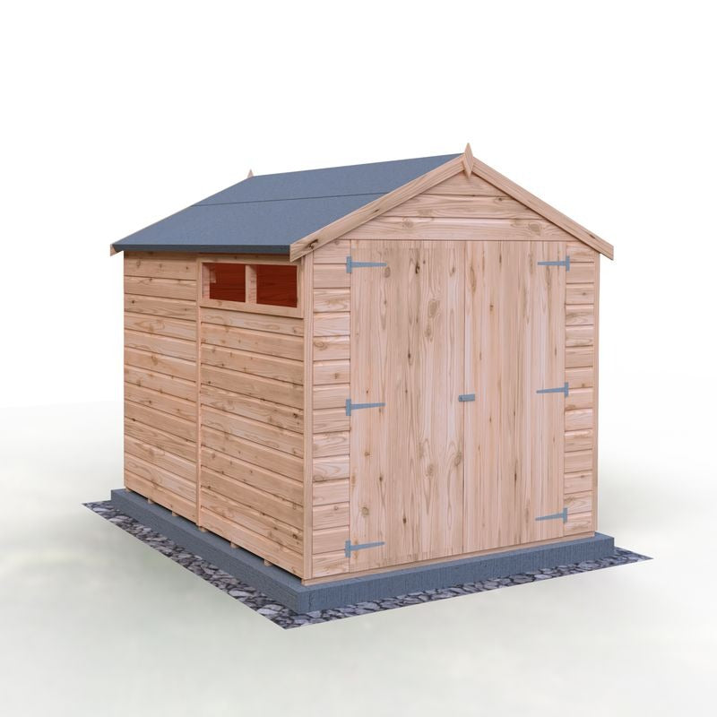 Loxley 6' x 8' Double Door Shiplap Apex Security Shed | Sheds.co.uk