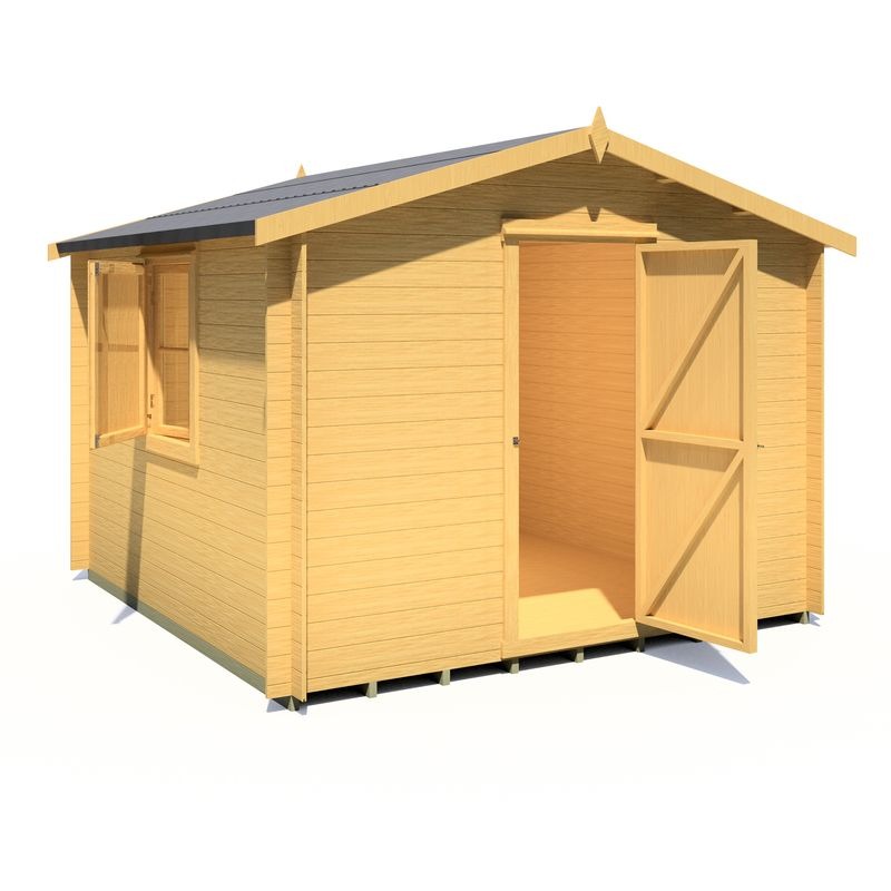 Loxley 3m x 3m Marlow Log Cabin - 19mm | Sheds.co.uk