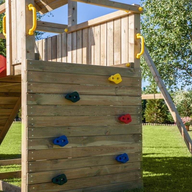 Loxley 10' x 15' Climbing Frame Fortress With Swing & Slide | Sheds.co.uk