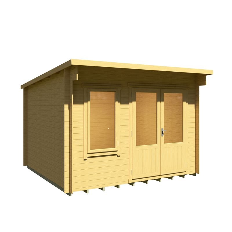Loxley 3.3m x 3m Wellington Log Cabin - 19mm | Sheds.co.uk