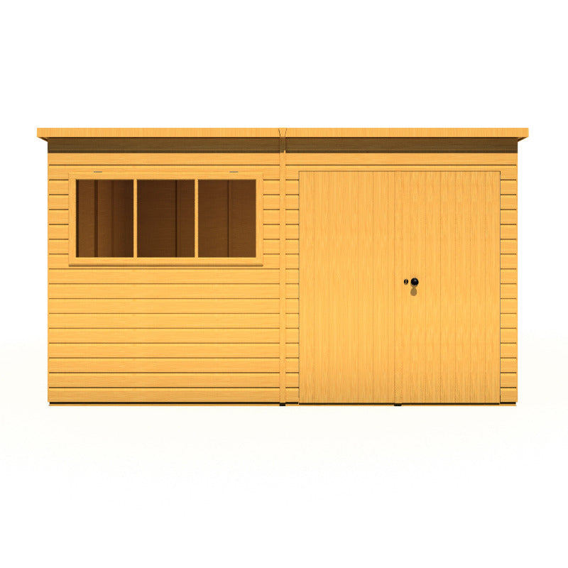 Loxley 12' x 10' Double Door Premium Shiplap Pent Shed | Sheds.co.uk