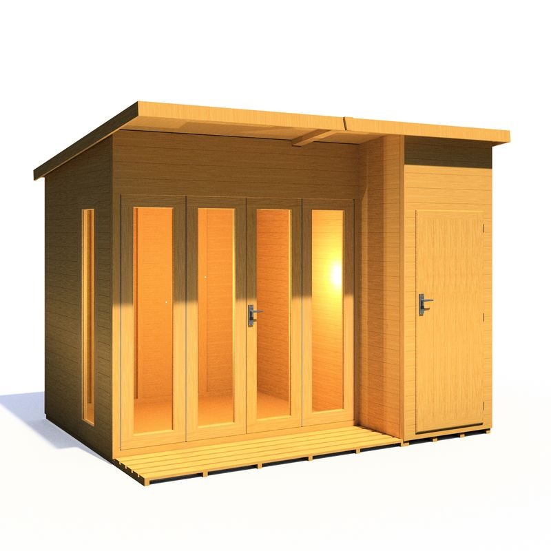 Loxley 10' x 8' Hayle Summer House With Side Shed | Sheds.co.uk