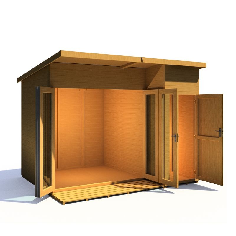 Loxley 10' x 8' Hayle Summer House With Side Shed | Sheds.co.uk