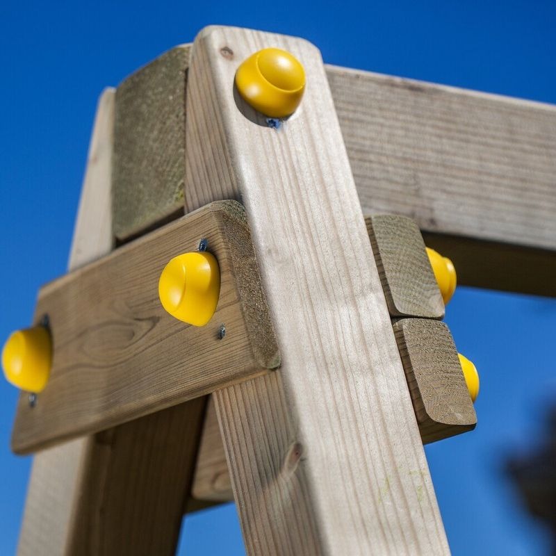 Loxley 13' x 9' Climbing Frame Fortress With Swing & Slide | Sheds.co.uk
