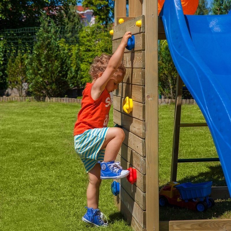 Loxley 13' x 9' Climbing Frame Fortress With Swing & Slide | Sheds.co.uk