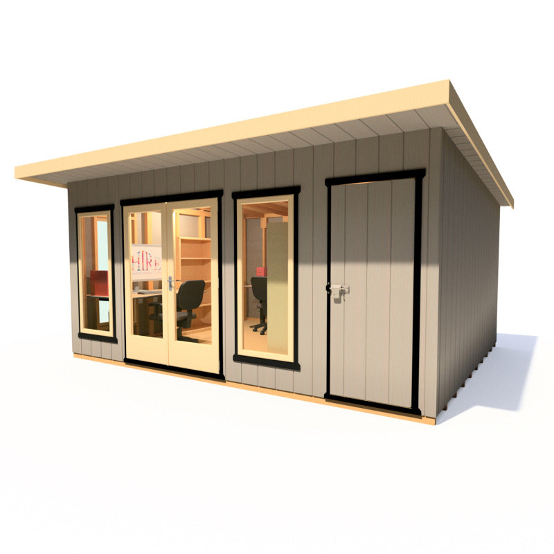 Loxley 16' x 12' Wembley Insulated Garden Room With Side Shed | Sheds.co.uk