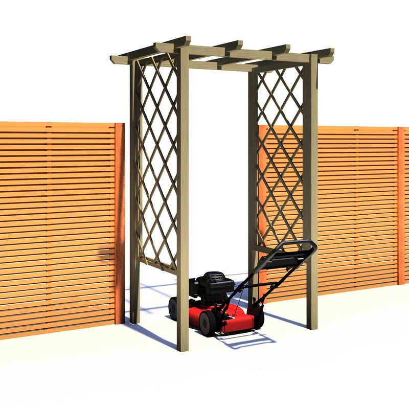 Loxley 4' x 3' Arch Trellis Pergola | Sheds.co.uk
