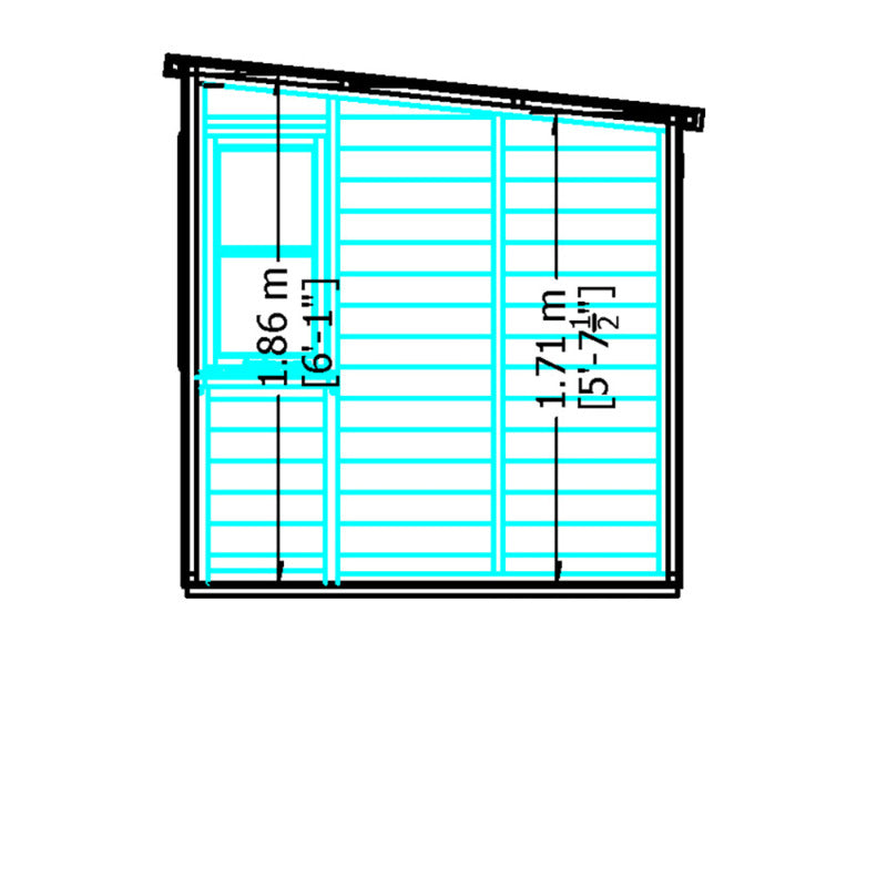 Loxley 6' x 6' Shiplap Sun Pent Shed | Sheds.co.uk