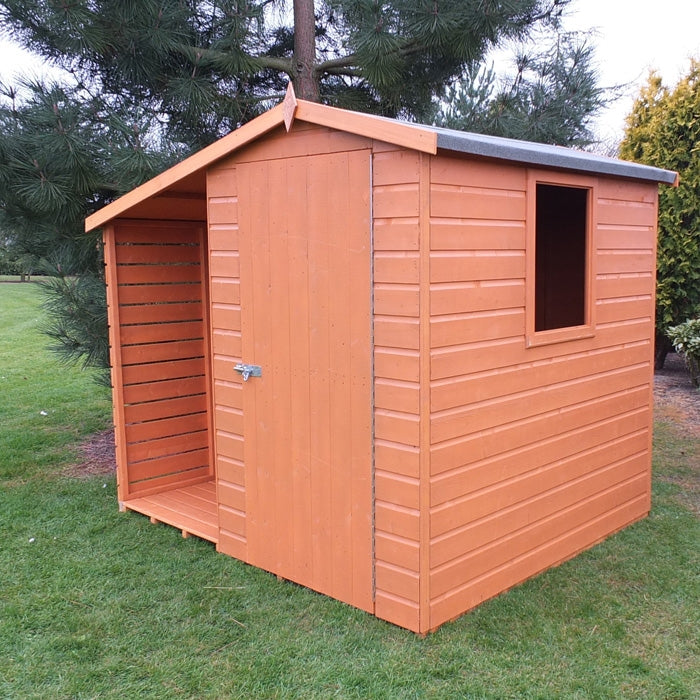 Loxley 6' x 7' Shiplap Apex Shed with Lean To | Sheds.co.uk