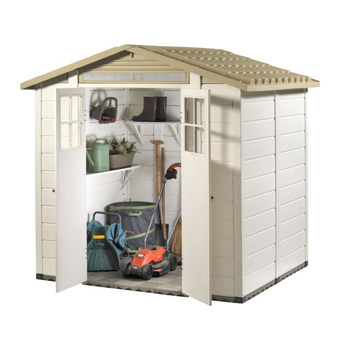 Loxley 7' x 5' Plastic Mediterranean Apex Shed | Sheds.co.uk