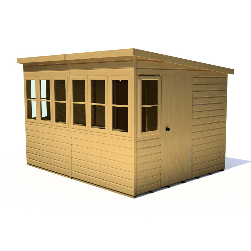 Loxley 8' x 10' Shiplap Sun Pent Shed | Sheds.co.uk