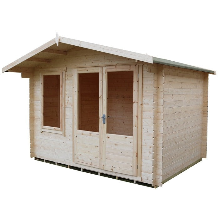 Loxley 3.4m x 2.4m Crosby Log Cabin - 19mm | Sheds.co.uk