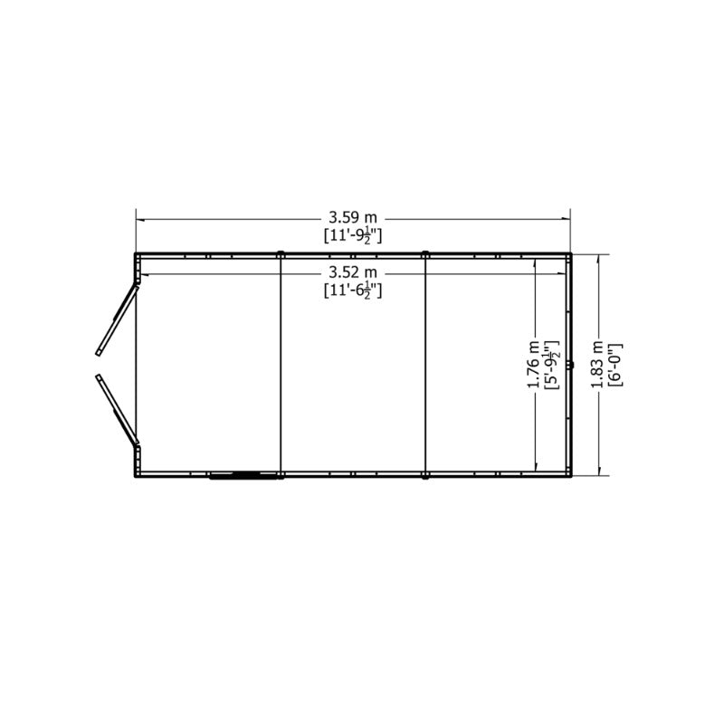 Loxley 6' x 12' Double Door Shiplap Apex Shed | Sheds.co.uk