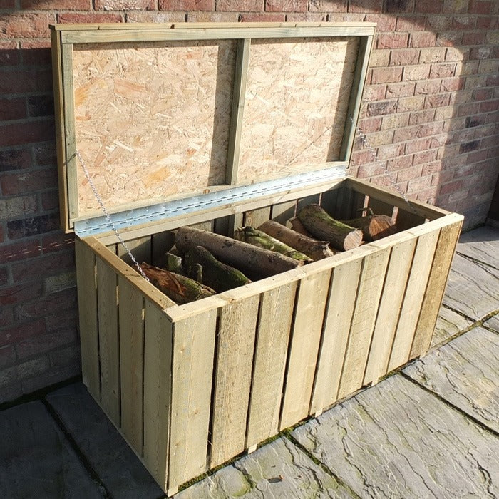 Loxley Pressure Treated Sawn Log Store Chest | Sheds.co.uk