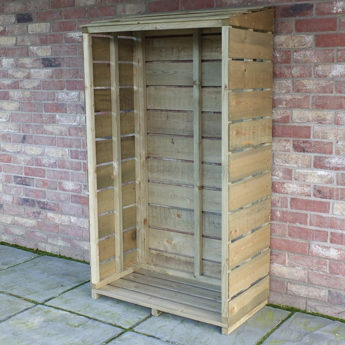 Loxley Pressure Treated Tall Log Store | Sheds.co.uk