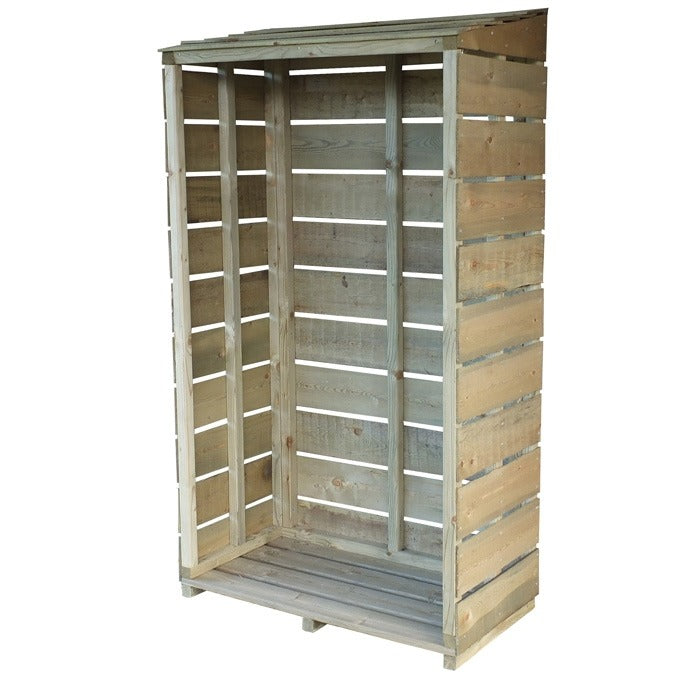 Loxley Pressure Treated Tall Log Store | Sheds.co.uk