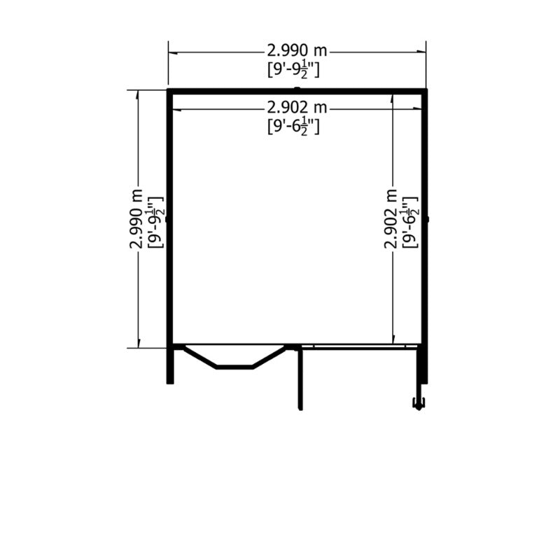 Loxley 10' x 10' Dover Summer House | Sheds.co.uk
