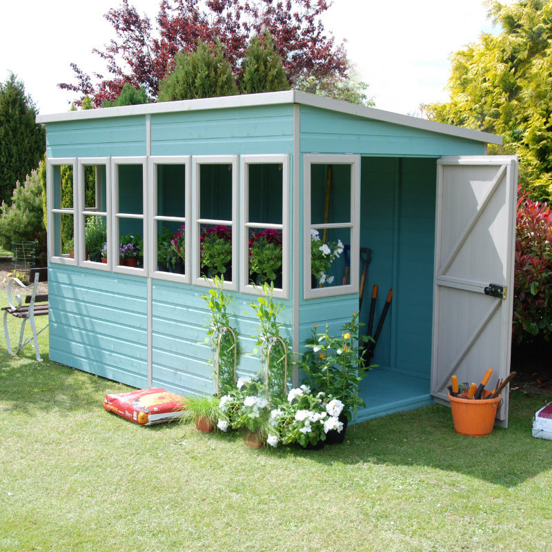 Loxley 10' x 10' Shiplap Sun Pent Shed | Sheds.co.uk
