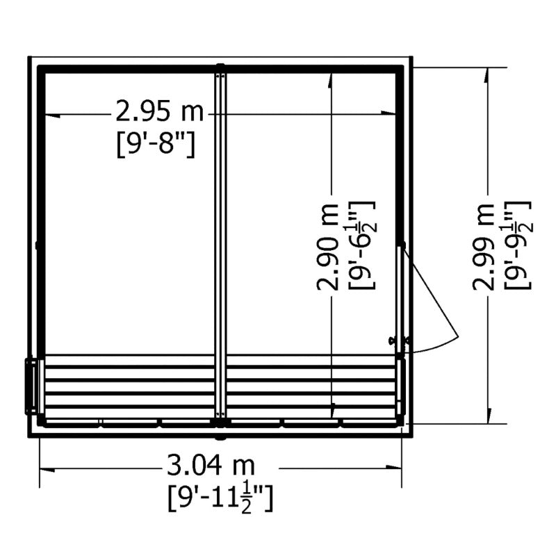 Loxley 10' x 10' Shiplap Sun Pent Shed | Sheds.co.uk