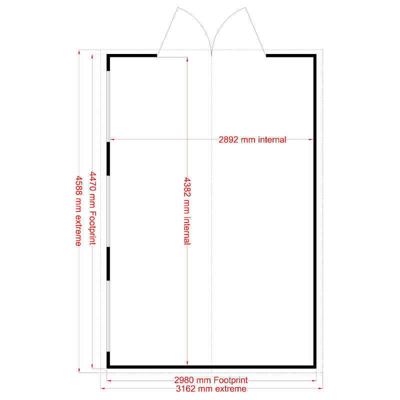 Loxley 10' x 15' Shiplap Double Door Apex Workshop | Sheds.co.uk