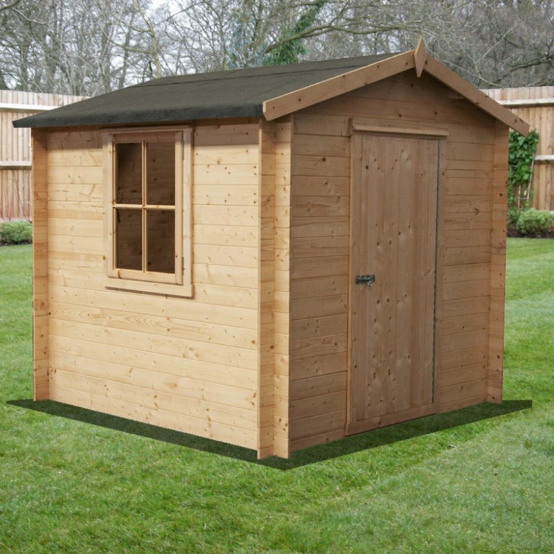 Loxley 2.4m x 2.4m Bampton Log Cabin - 19mm | Sheds.co.uk