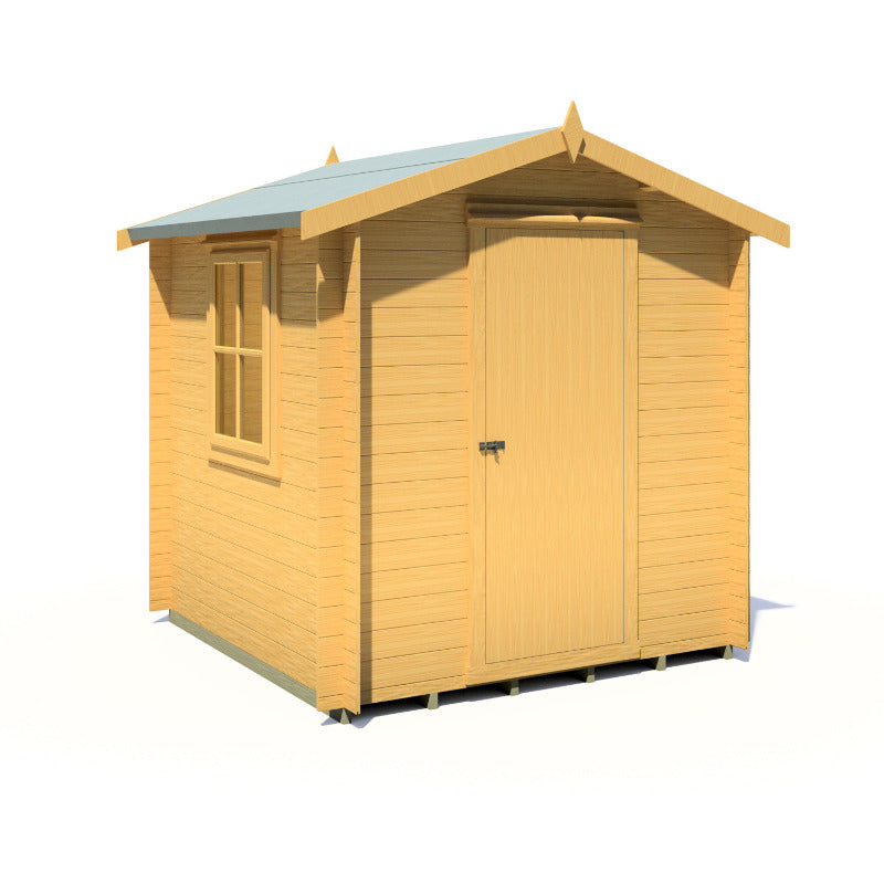 Loxley 2.1m x 2.1m Bampton Log Cabin - 19mm | Sheds.co.uk