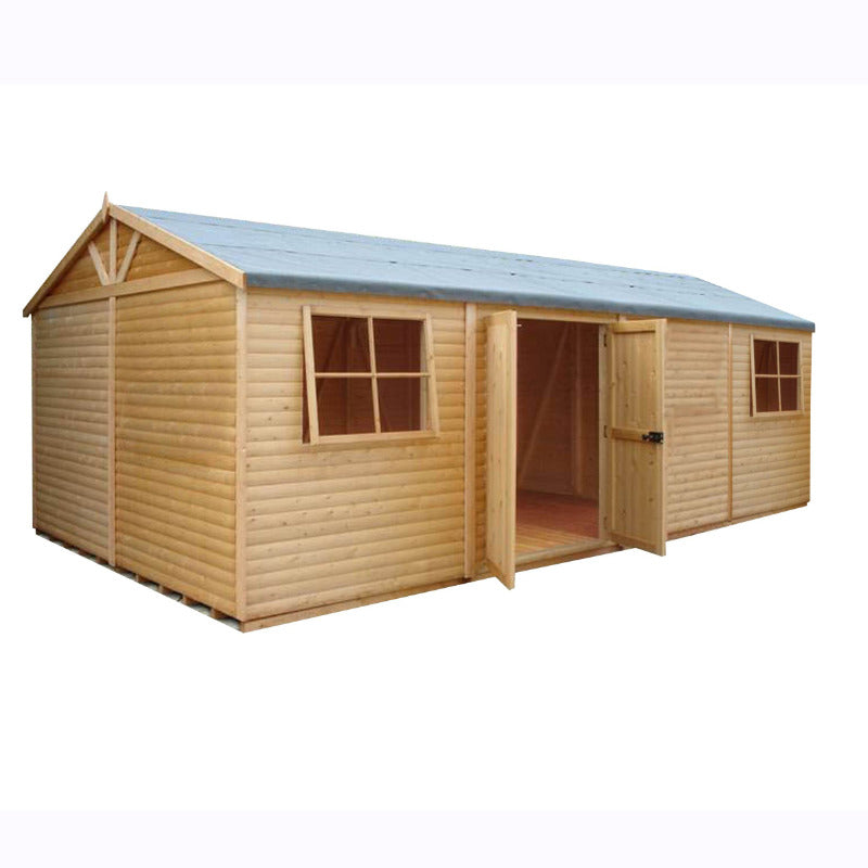 Loxley 24' x 12' Loglap Double Door Reverse Apex Workshop | Sheds.co.uk