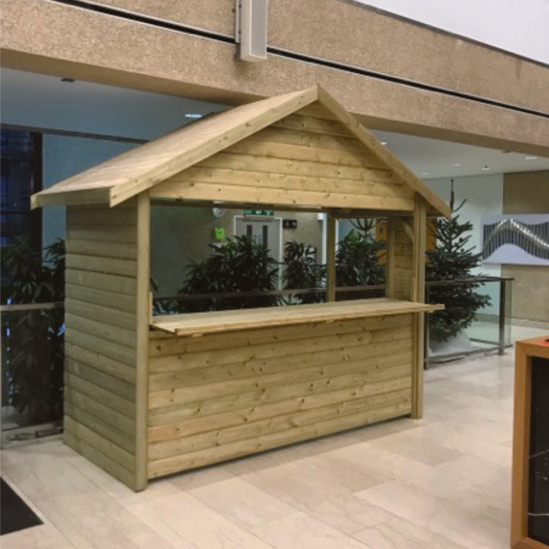 Moorvalley 10' x 4' Deluxe Loglap Open Back Indoor Event Chalet | Sheds.co.uk