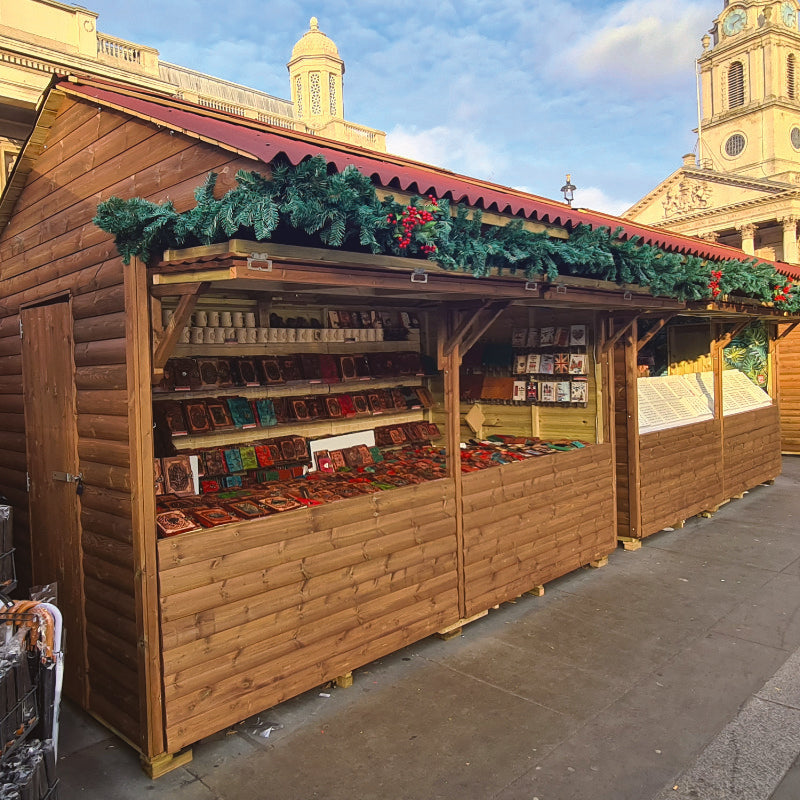 Moorvalley 13' x 6' Deluxe Loglap Extra High Event Chalet | Sheds.co.uk