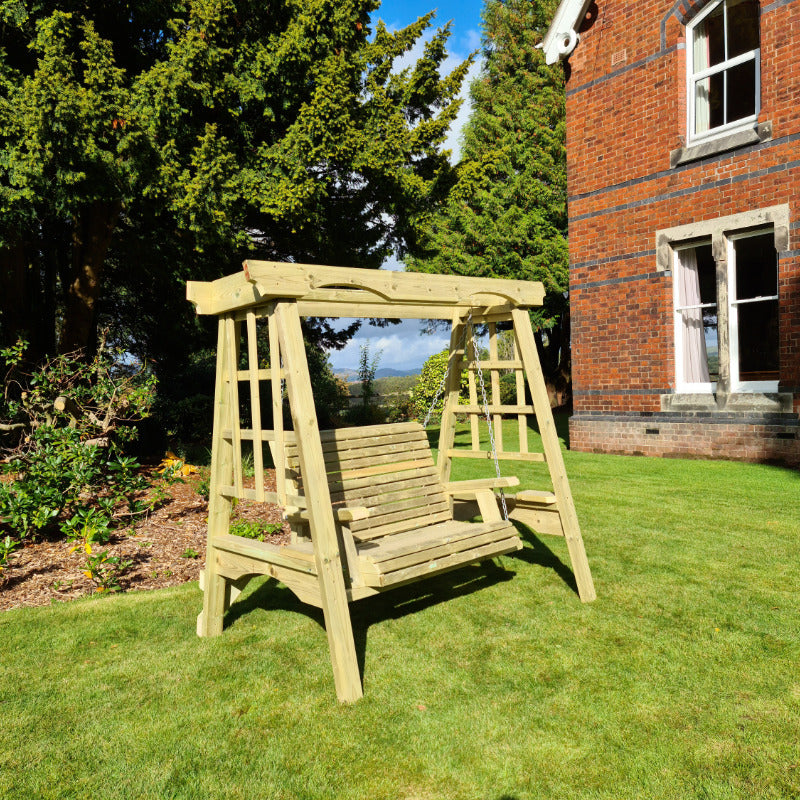 Moorvalley 2 Seater Classic Trellis Swing Seat | Sheds.co.uk