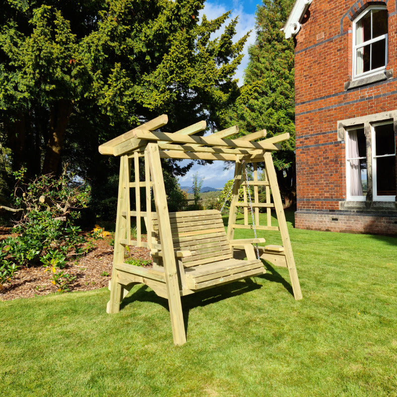 Moorvalley 2 Seater Full Trellis Swing Seat | Sheds.co.uk