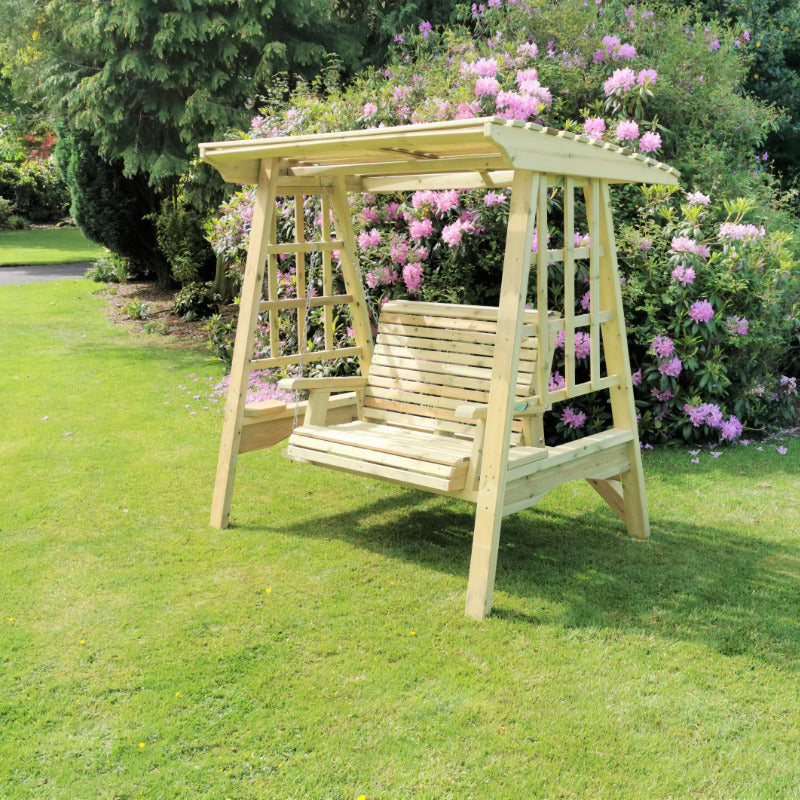Moorvalley 2 Seater Shaded Trellis Swing Seat | Sheds.co.uk