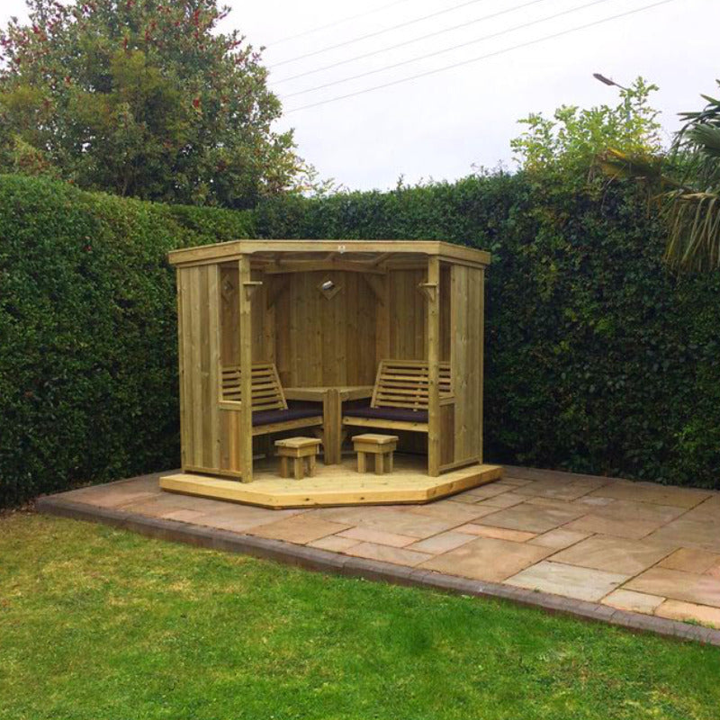 Moorvalley 4 Seater Classic Corner Arbour | Sheds.co.uk