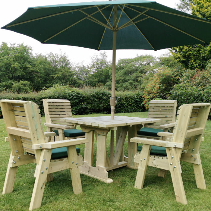 Moorvalley Ergo 4 Seater Rectangular Dining Set | Sheds.co.uk