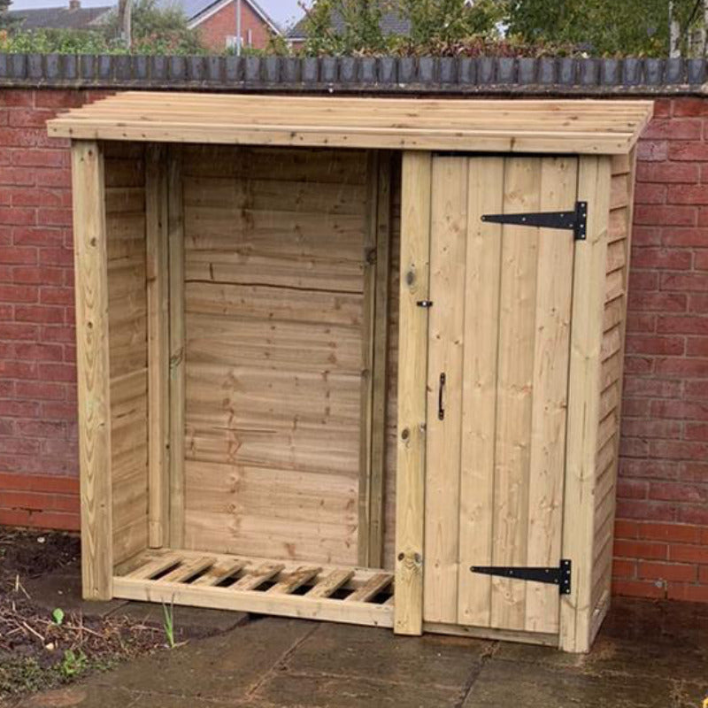 Moorvalley Heavy Duty Log Store with Tool Shed | Sheds.co.uk