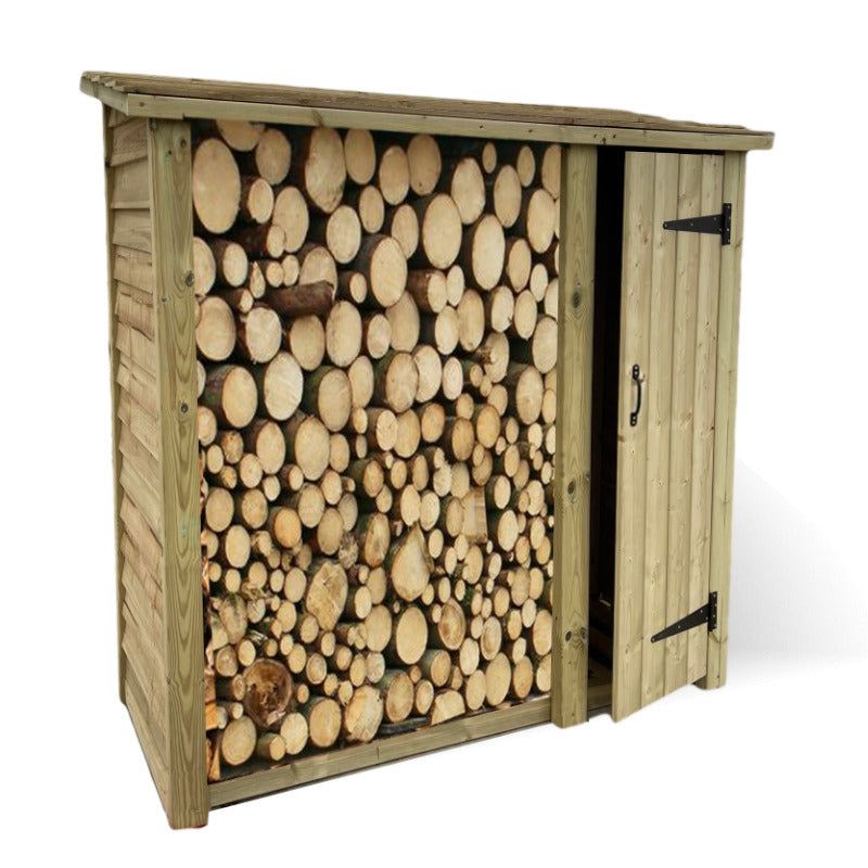 Moorvalley Heavy Duty Log Store with Tool Shed | Sheds.co.uk