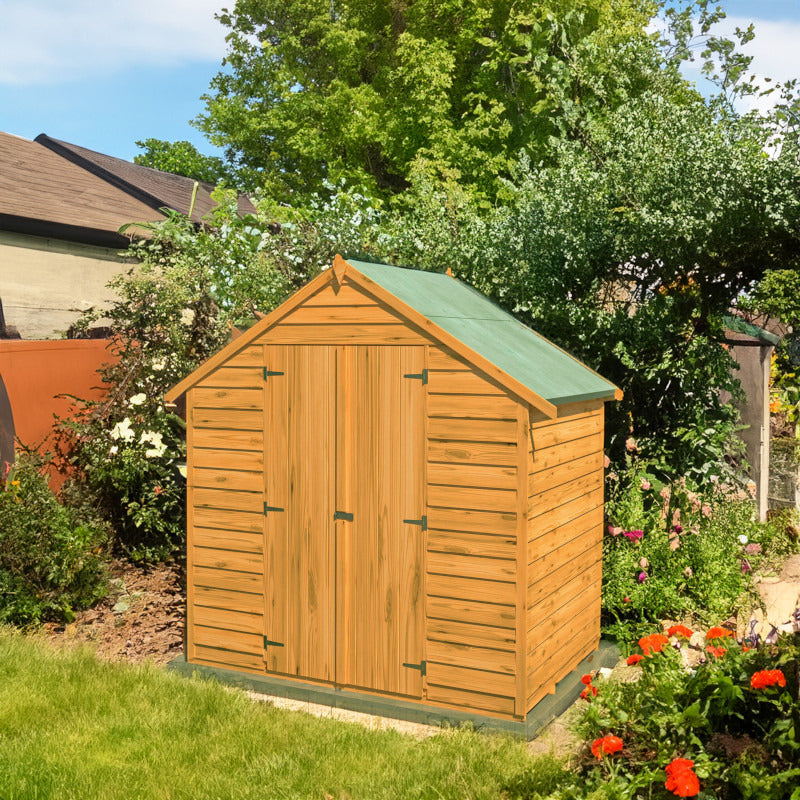 Loxley 6' x 4' Windowless Double Door Overlap Apex Shed | Sheds.co.uk