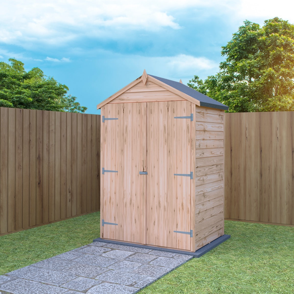 Loxley 4' x 3' Double Door Overlap Apex Store | Sheds.co.uk
