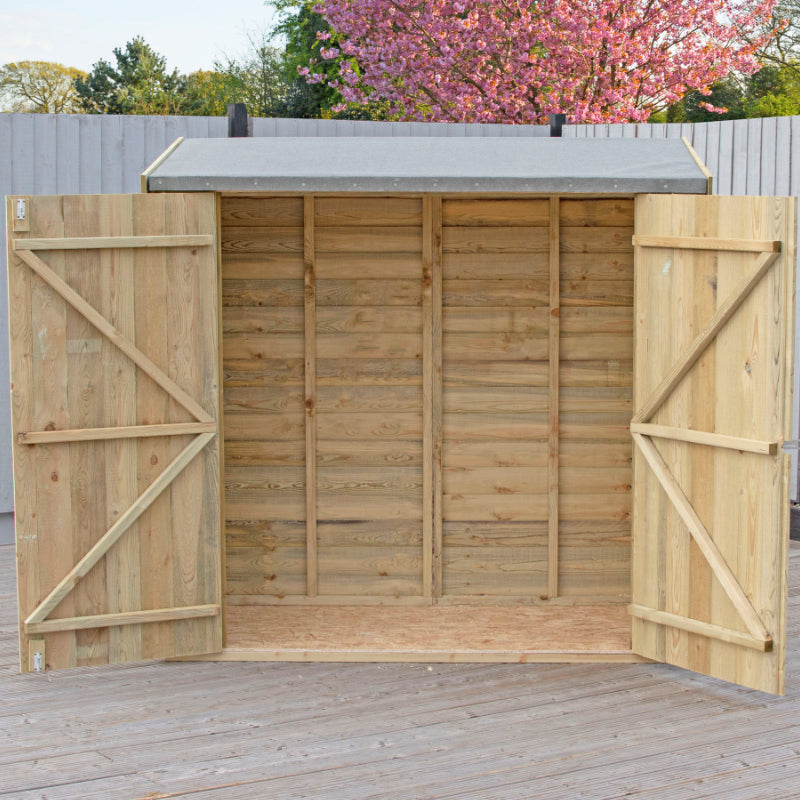 Loxley 6' x 3' Pressure Treated Overlap Double Door Pent Shed | Sheds.co.uk