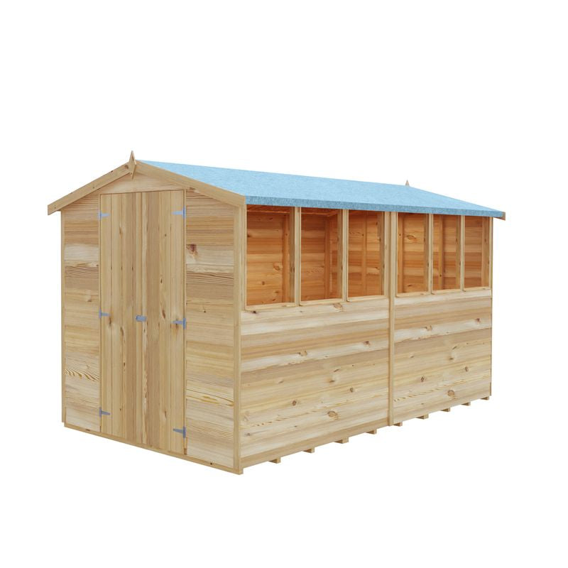 Loxley 6' x 10' Double Door Overlap Apex Shed | Sheds.co.uk