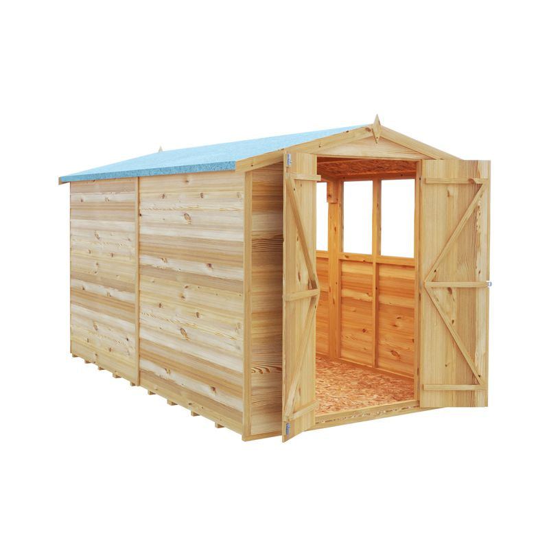 Loxley 6' x 10' Double Door Overlap Apex Shed | Sheds.co.uk