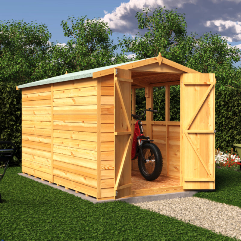 Loxley 6' x 10' Double Door Overlap Apex Shed | Sheds.co.uk
