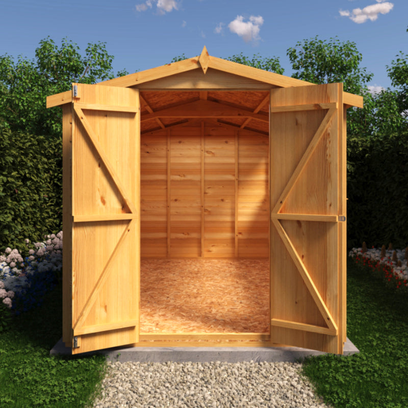 Loxley 6' x 10' Double Door Overlap Apex Shed | Sheds.co.uk