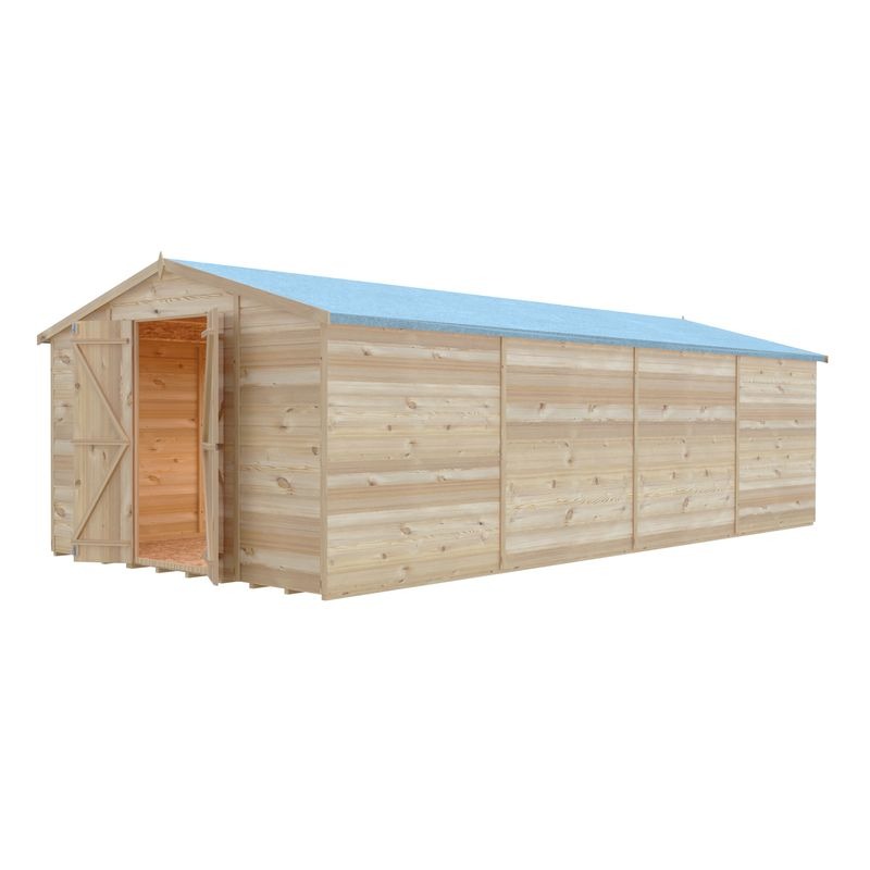 Loxley 10' x 20' Windowless Double Door Overlap Apex Workshop | Sheds.co.uk