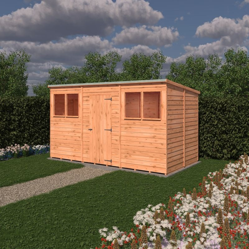 Loxley 12' x 6' Overlap Pent Shed | Sheds.co.uk