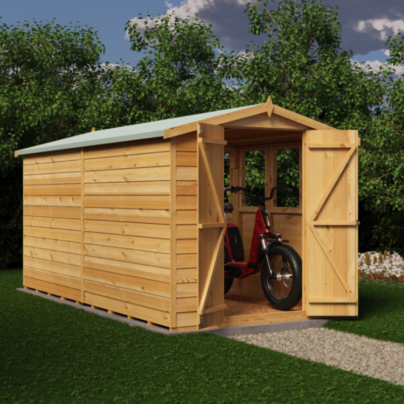 Loxley 6' x 12' Double Door Overlap Apex Shed | Sheds.co.uk