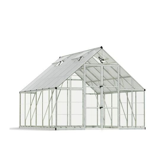 Palram - Canopia 10' x 12' Balance Silver Polycarbonate Greenhouse | Sheds.co.uk