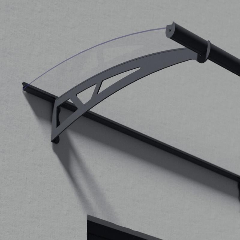 Palram - Canopia 1500 Altair Doorway Canopy - Grey Clear | Sheds.co.uk